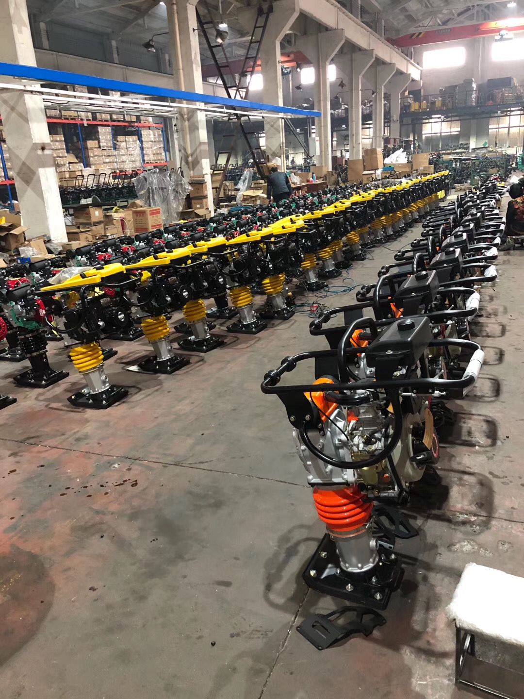 Original compaction equipment workshop photograph